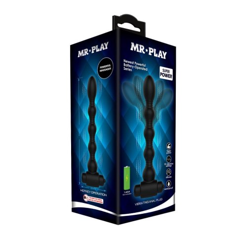 Wibrujący korek analny Mr Play silikonowy 10 funkcji 18 cm