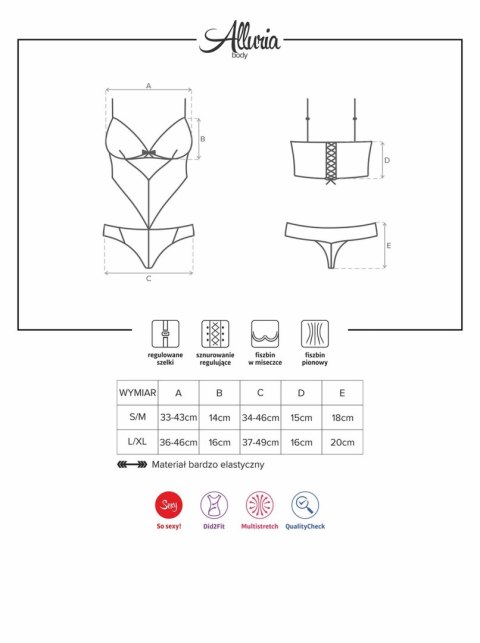Body koronkowe Alluria Obsessive L/XL