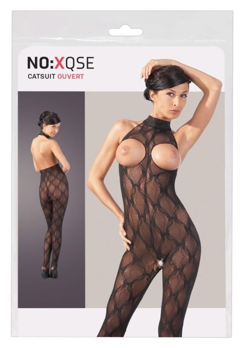 Bodystocking koronkowy bezopiersiowy NO:XQSE czarny S L