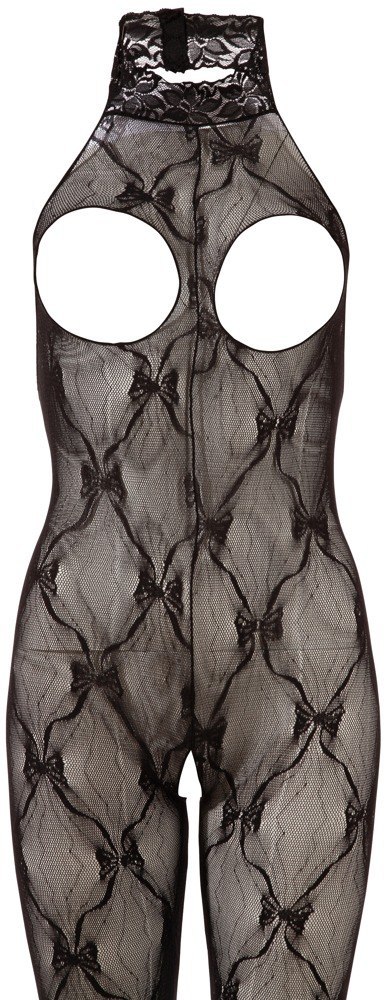 Bodystocking koronkowy bezopiersiowy NO:XQSE czarny S L