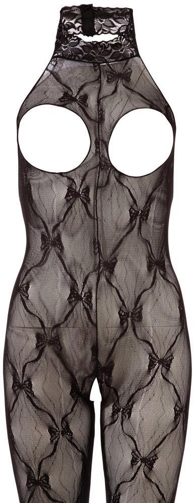 Bodystocking koronkowy bezopiersiowy NO:XQSE czarny S L
