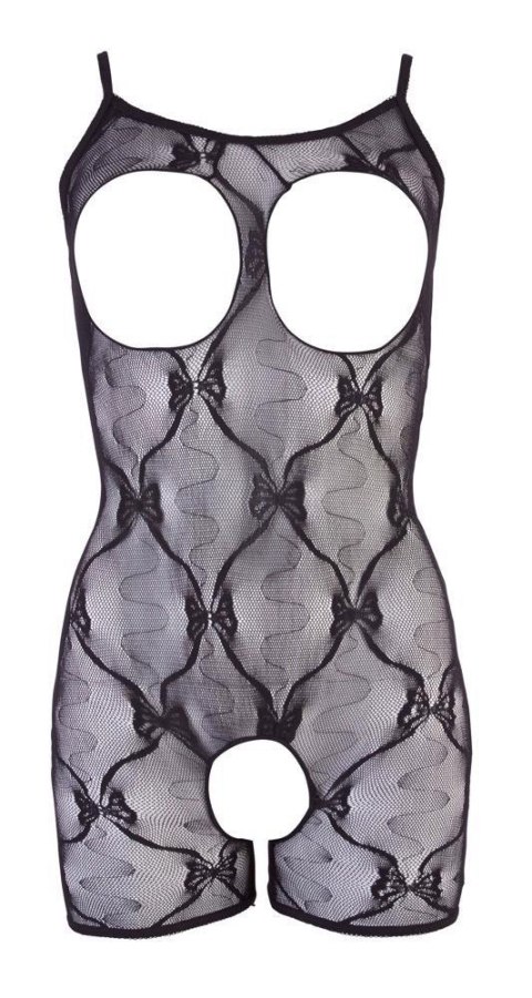 Bodystocking koronkowy otwarty NO:XQSE czarny L/XL