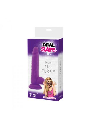 Dildo realistyczne Real Safe Rod Slim fioletowe