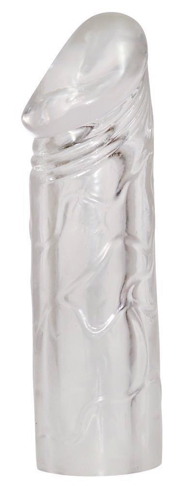 Przedłużka na penisa Mega Dick transparentna TPE 19 cm