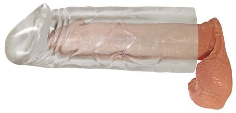 Przedłużka na penisa Mega Dick transparentna TPE 19 cm