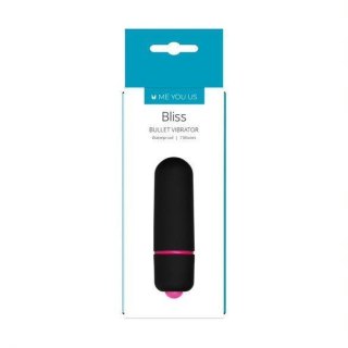 Wibrator mini bullet Me You Us Bliss 7 Mode czarny 6 cm wodoodporny