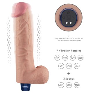 Dildo realistyczne wibrujące Lovetoy Softee TPE cieliste USB 26,5 cm