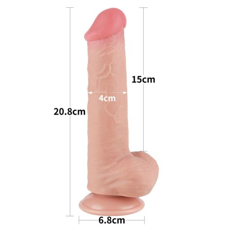 Dildo realistyczne z przesuwającą się skórą Lovetoy 20 cm