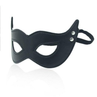 Maska BDSM z ekoskóry Toyz4lovers czarna 22 cm