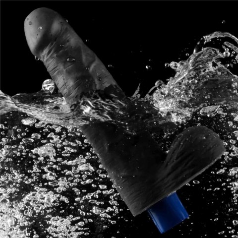 Realistyczne dildo wibrujące Lovetoy Real Softee czarne USB 23 cm