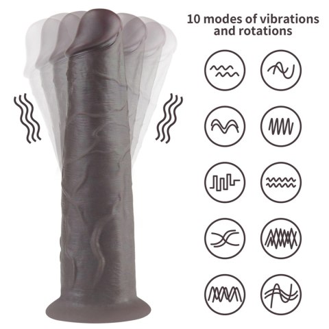 Dildo realistyczne dwuwarstwowe Lovetoy 20 cm obrotowe USB