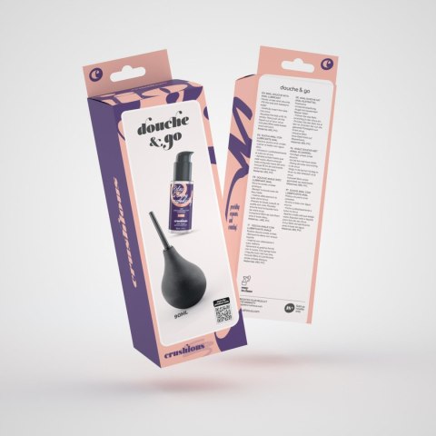 Irygator analny Crushious Douche Go 90ml z lubrykantem 50ml