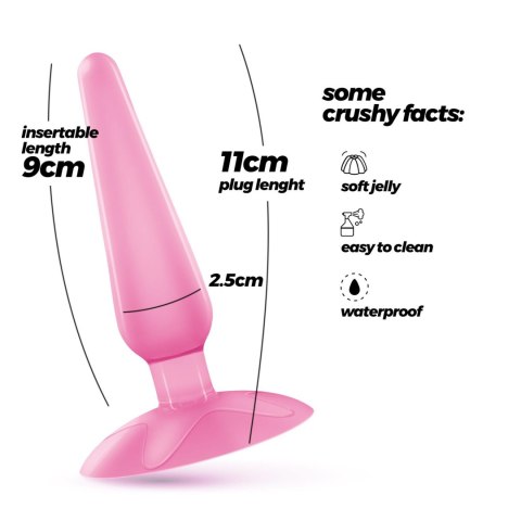 Korek analny Jolly Crushious piramidowy różowy 11 cm
