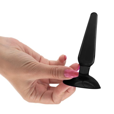 Korek analny piramidowy Crushious Olly czarny 11 cm