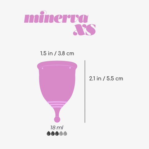 Kubeczek menstruacyjny Crushious Minerva XS z woreczkiem i cleanerem 150 ml