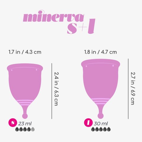 Kubeczek menstruacyjny Minerva Crushious S L z woreczkiem