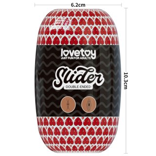 Masturbator dwustronny Lovetoy anus i pochwa brązowy TPE