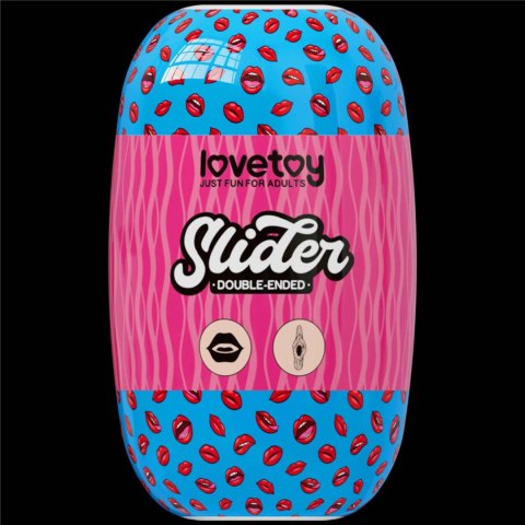 Masturbator dwustronny Lovetoy usta i pochwa z wibracjami