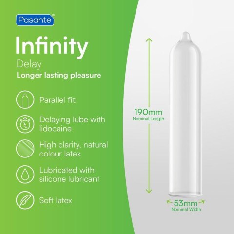 Prezerwatywa opóźniająca Pasante Infinity X Delay naturalna 19 cm 1 sztuka
