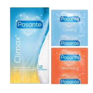 Prezerwatywy Pasante Climax prążkowane rozgrzewająco chłodzące 12 szt