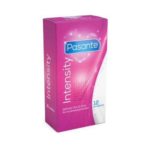 Prezerwatywy prążkowane kropkowane Pasante Intensity 12 szt