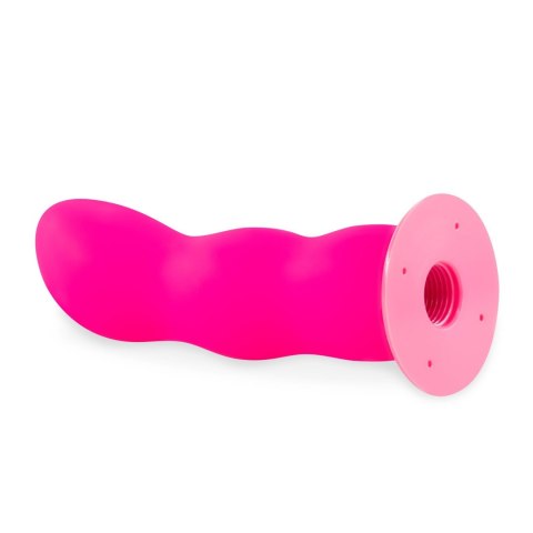 Strapon falowany silikonowy Crushious Snapper różowy 12,5 cm