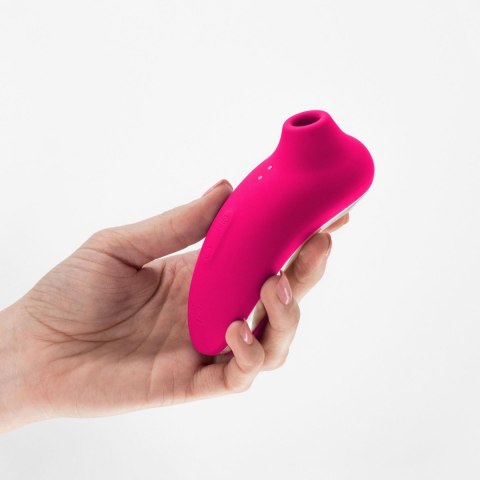 Stymulator łechtaczki Crushious Supernova ssący i stukający różowy USB 12cm