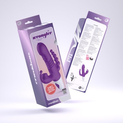 Wibrator punktu G Crushious Wrangler z posuwem i ssaniem USB 23 cm
