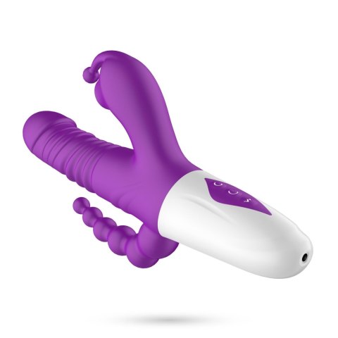 Wibrator punktu G Crushious Wrangler z posuwem i ssaniem USB 23 cm