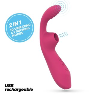Wibrator punktu G ssący Crushious Cyrano silikonowy USB 18cm