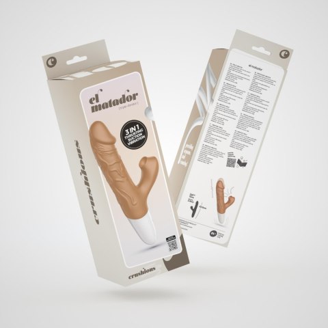 Wibrator realistyczny posuwisty Crushious El Matador 22,5 cm USB