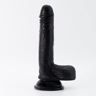 Dildo realistyczne Crushious Inviktus silikonowe czarne 19 cm