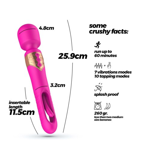 Masażer wibracyjny Crushious Big Ben dualny USB 25,9 cm