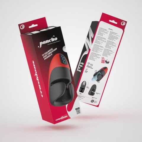 Masturbator wibrujący Pancho Crushious z zaciskiem 16,5 cm