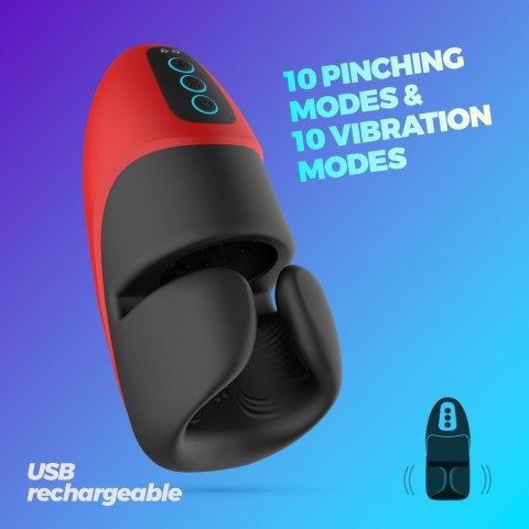 Masturbator wibrujący Pancho Crushious z zaciskiem 16,5 cm