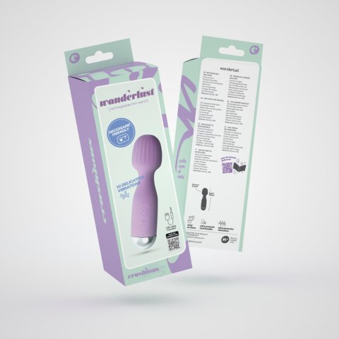 Mini wand Crushious Wanderlust liliowy USB 15 cm