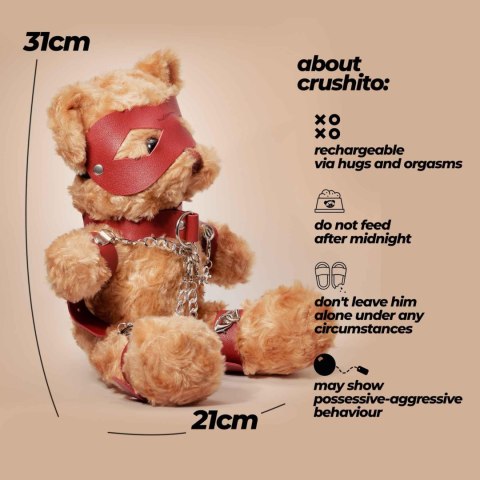 Miś bondage Crushito Crushious czerwony 31 cm