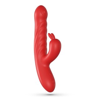 Wibrator króliczek Crushious Lapin posuwisty czerwony USB