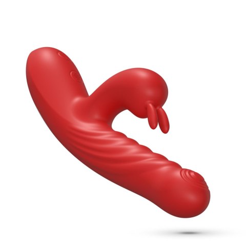 Wibrator króliczek Crushious Lapin posuwisty czerwony USB