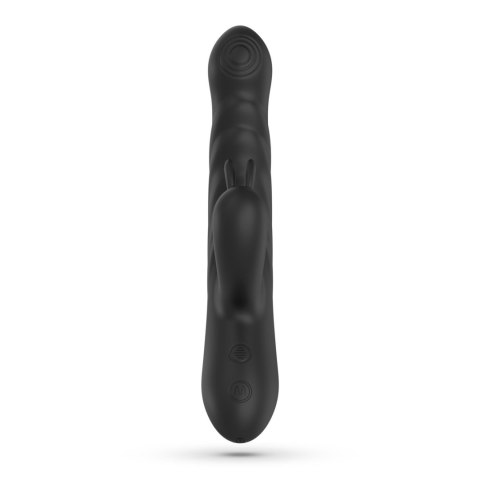 Wibrator króliczek Crushious Lapin silikonowy czarny USB 21,5 cm