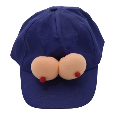Czapka z piersiami Kinky Pleasure niebieska uniwersalna