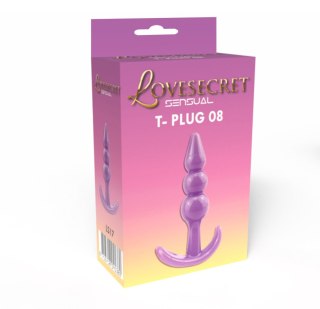 Korek analny Lovesecret Sensual T Plug 08 fioletowy 9,3 cm