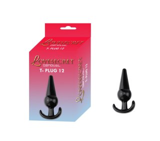 Korek analny Lovesecret Sensual T Plug 12 czarny 12,6 cm