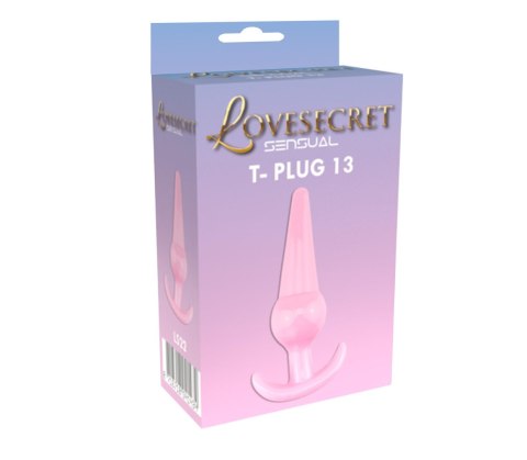 Korek analny Lovesecret Sensual T Plug 13 różowy 12,6 cm