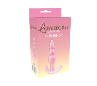Korek analny Lovesecret T Plug 07 różowy 9 cm