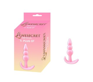 Korek analny Lovesecret T Plug 07 różowy 9 cm