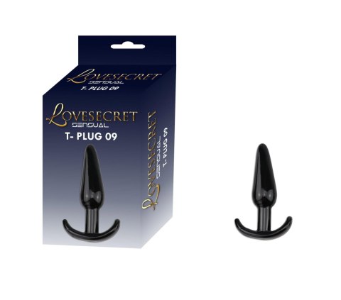 Korek analny Lovesecret T Plug 09 czarny 12 cm TPE