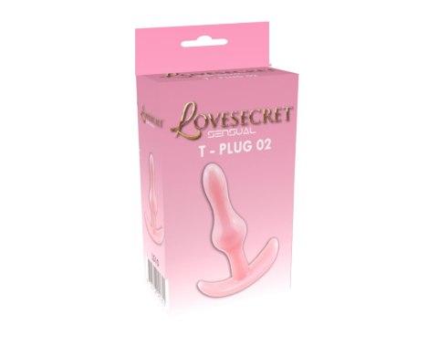 Korek analny Lovesecret T Plug różowy 8,5 cm