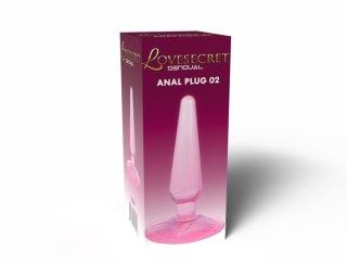 Korek analny Lovesecret z przyssawką różowy 11 cm