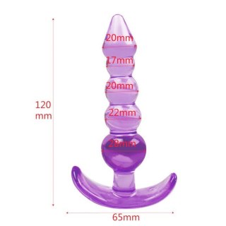 Korek analny TPE Lovesecret T Plug 05 fioletowy 12 cm